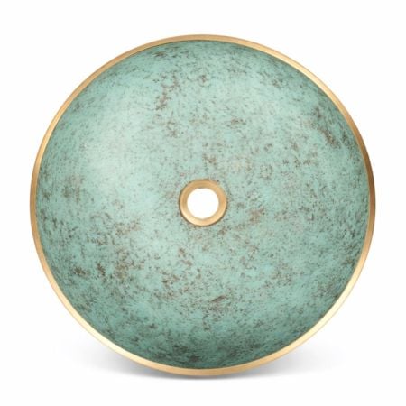 Verdigris Bronze Bathroom Basin Rustic Finish Artisan Crafted